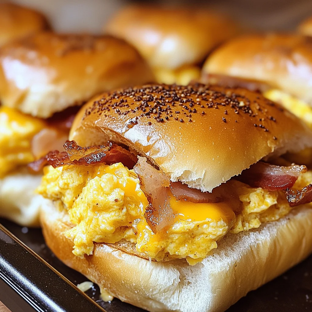 Crack Breakfast Sliders (Turkey Bacon Egg & Cheese)