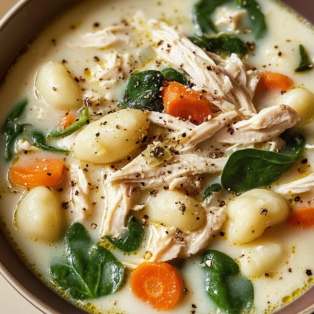 Creamy Crockpot Chicken Gnocchi Soup