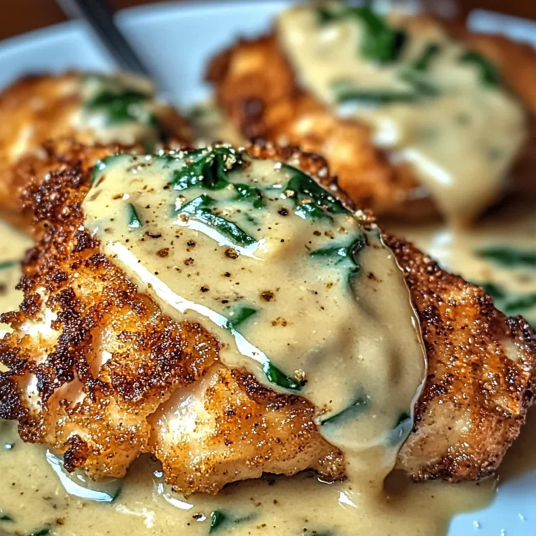 Crispy Parmesan Chicken with a Rich Garlic Sauce - Easy Dinner Idea