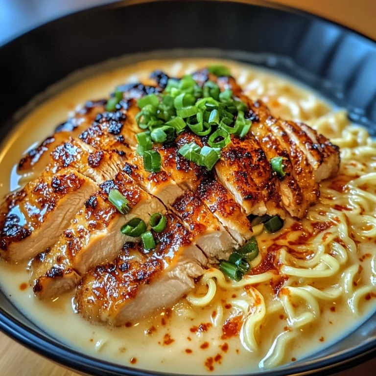 Fiery Chicken Ramen with Creamy Garlic Sauce