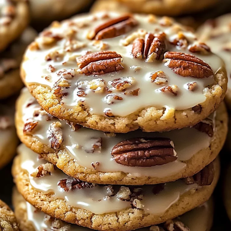 Frosted Butter Pecan Cookies