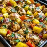 Hawaiian Chicken Sheet Pan Dinner