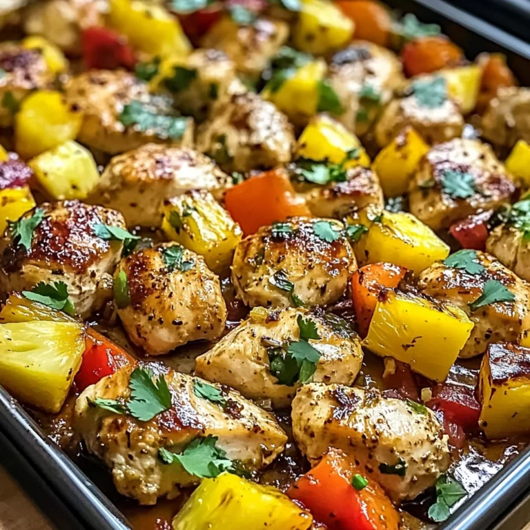 Hawaiian Chicken Sheet Pan Dinner