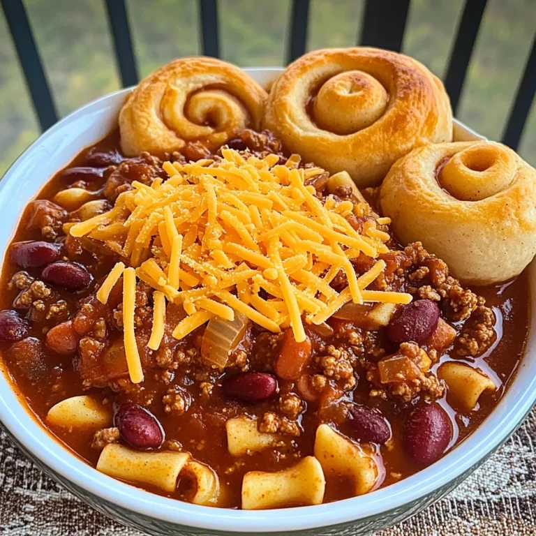 Hillbilly Chili and Cinnamon Rolls