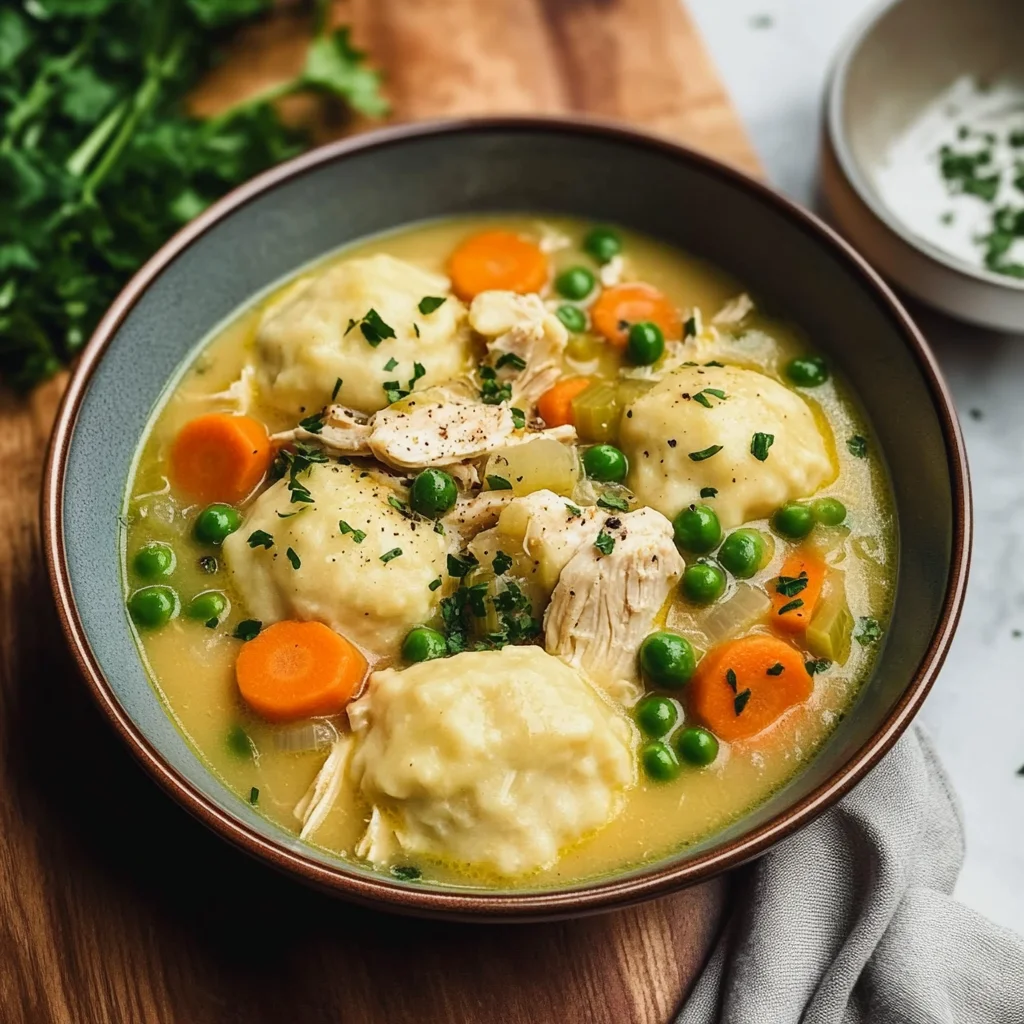 One Pot Chicken Dumpling Soup (with refrigerated biscuit dough!)