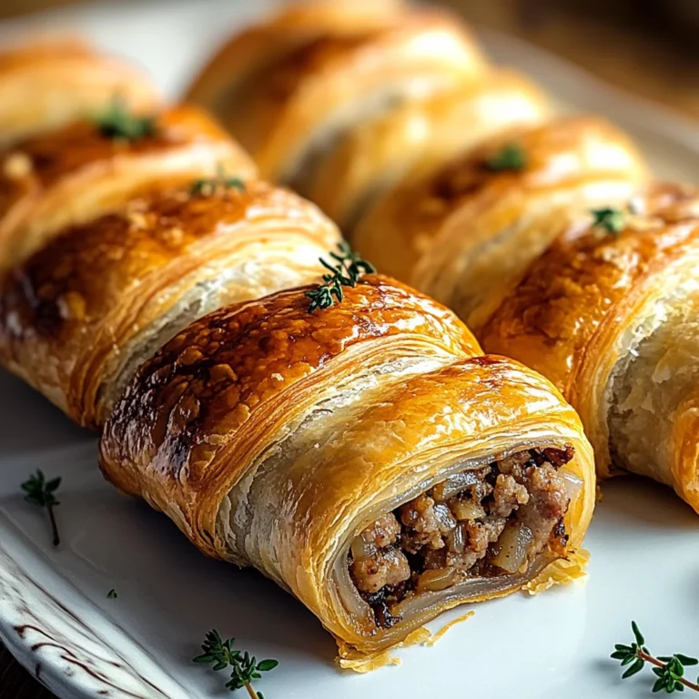 Savory French Onion Sausage Rolls