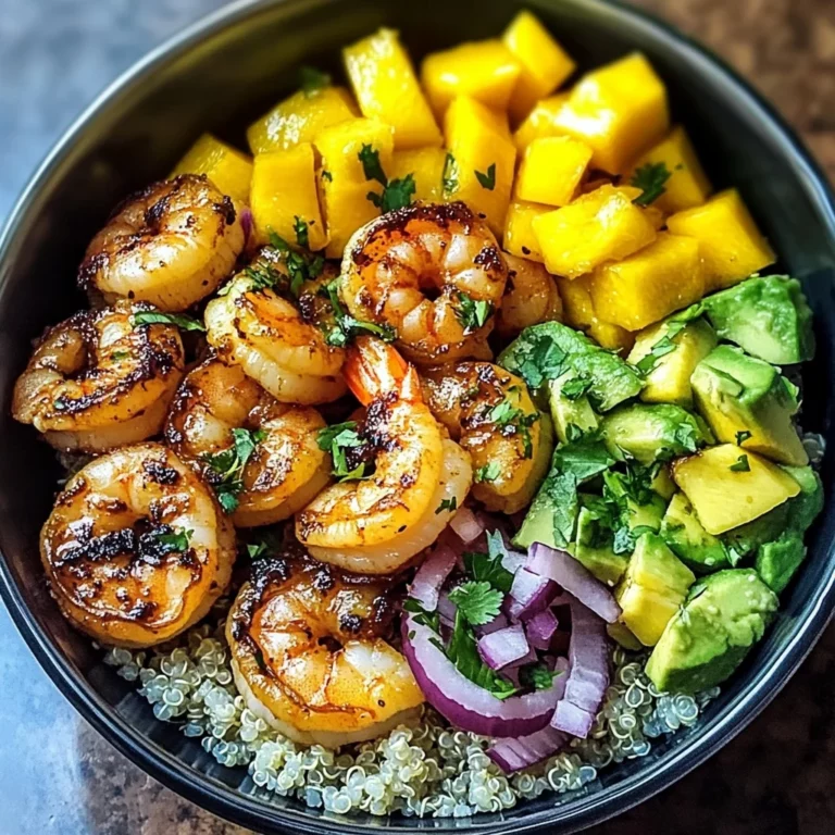 Shrimp Avocado Mango Bowls