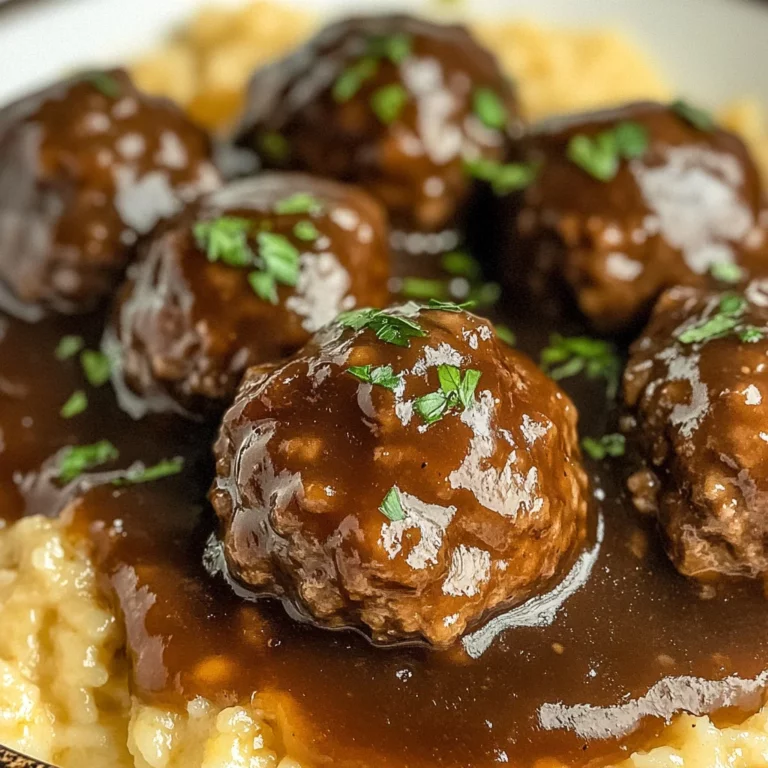 Tasty Slow Cooker Salisbury Steak Meatballs Recipe
