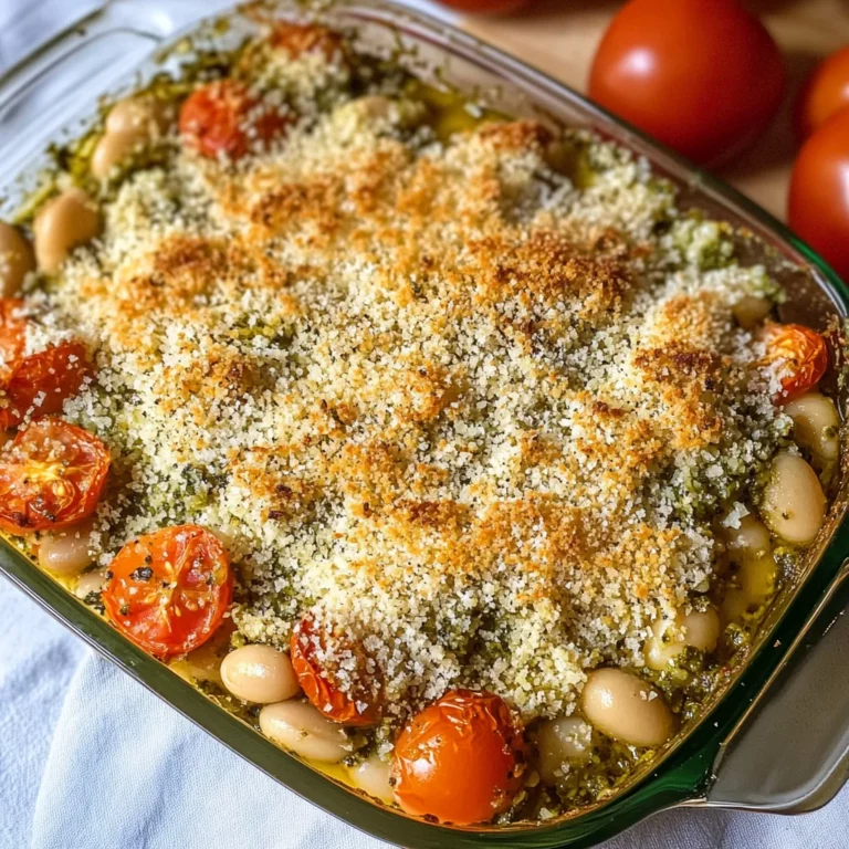White Bean and Pesto Bake