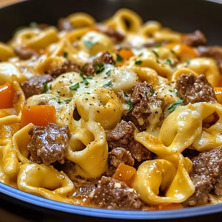 Creamy Beef and Vegetable Tortellini