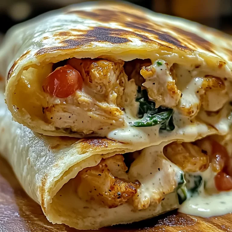 Creamy Chicken Spinach Wraps