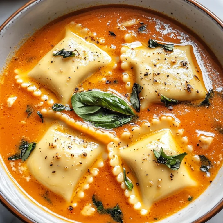 Creamy Tuscan Ravioli Soup