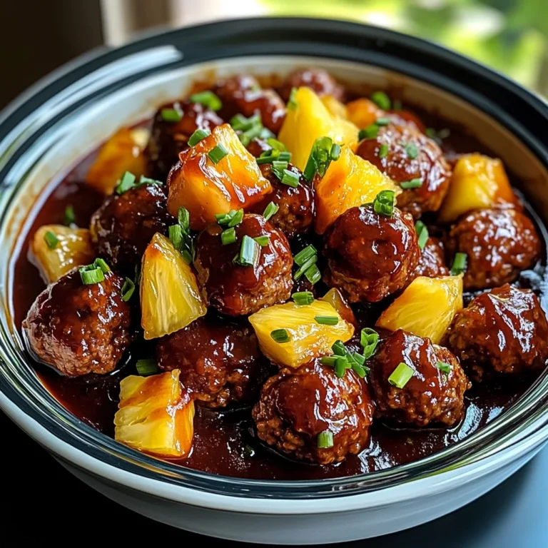 Crockpot Hawaiian Meatballs