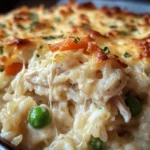 Dump-and-Bake Chicken Alfredo Rice Casserole Recipe