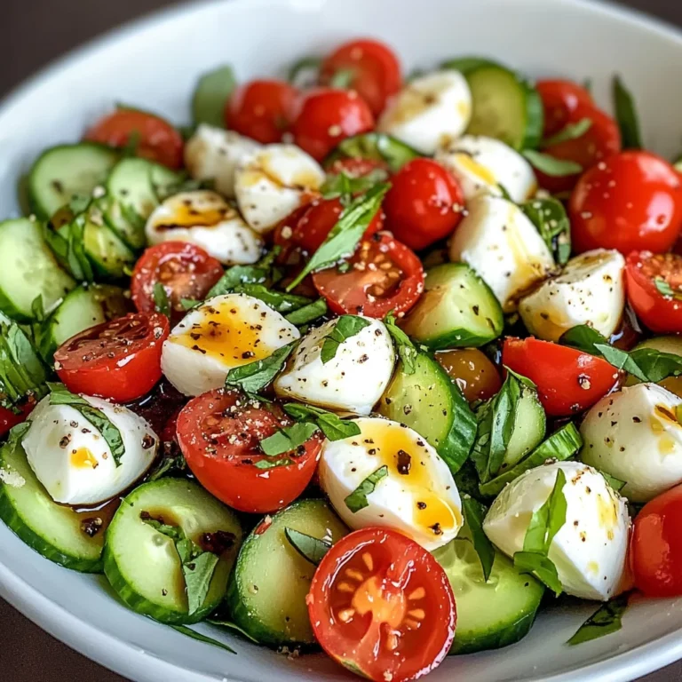 Easy Cucumber Mozzarella Salad