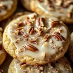 Frosted Butter Pecan Cookies