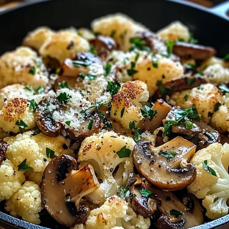 Garlic Cauliflower Mushroom Skillet: Quick & Delicious Dish
