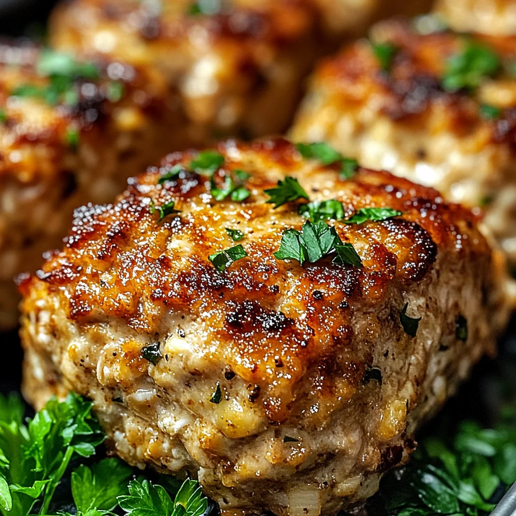 Garlic Parmesan Chicken Meatloaves