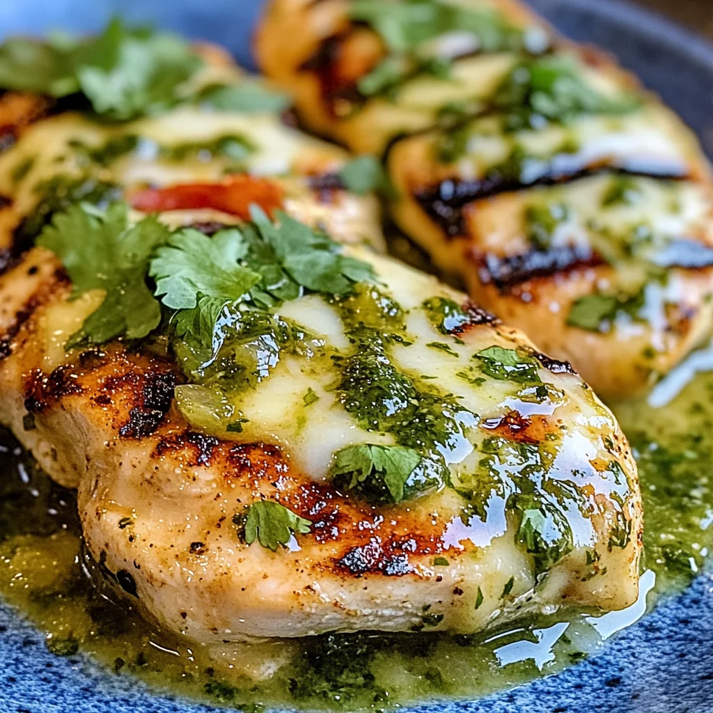 Grilled Salsa Verde Pepper Jack Chicken