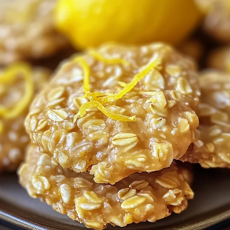 Lemon Oatmeal No-Bake Cookies