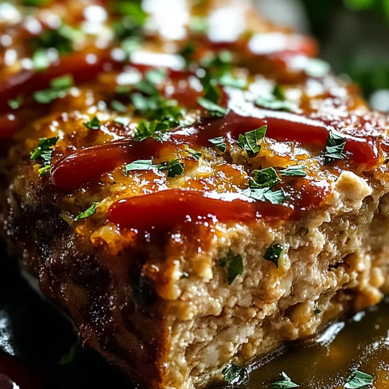 Melt-in-Your-Mouth Garlic Parmesan Chicken Meatloaf