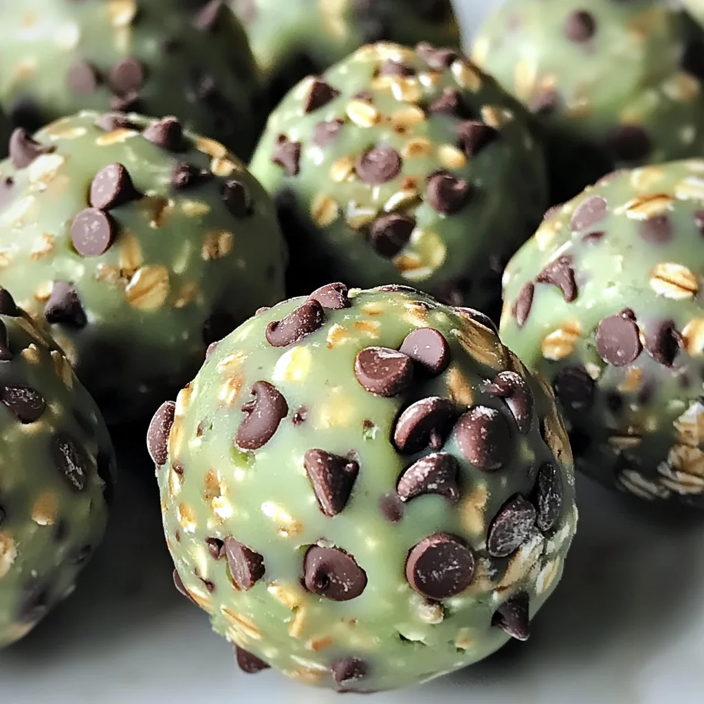 Mint Chocolate Chip Protein Balls