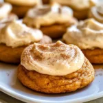 Pumpkin Cookies with Cream Cheese Frosting