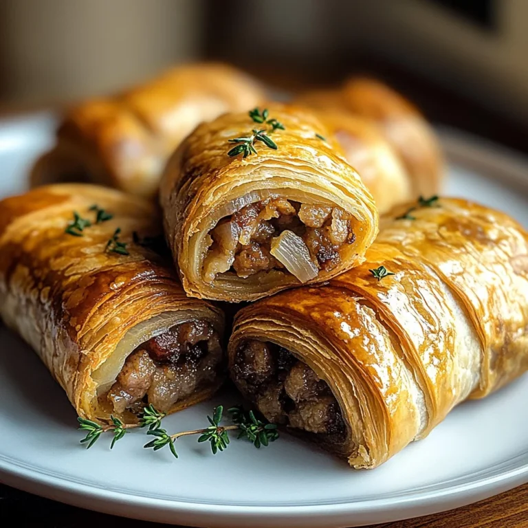 Savory French Onion Sausage Rolls