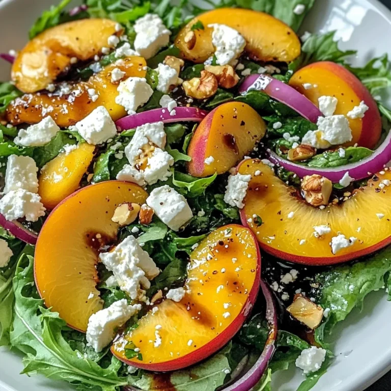 Simple Peach Feta Salad