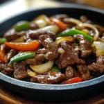 Sizzling Chinese Pepper Steak with Onions