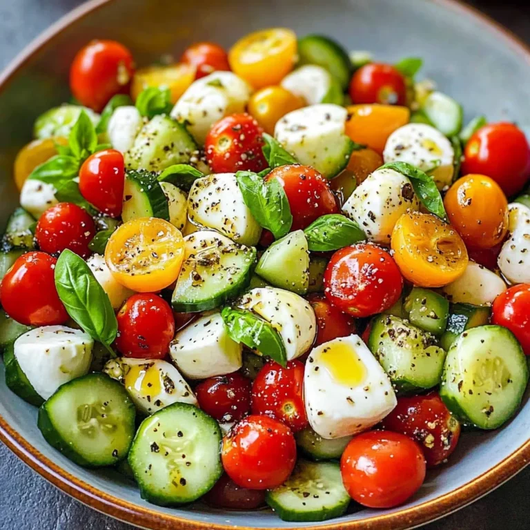 Tomato Cucumber Mozzarella Salad