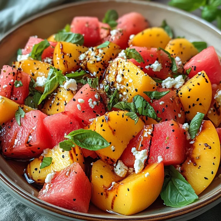 Watermelon Peach Salad – A Refreshing Gourmet Salad