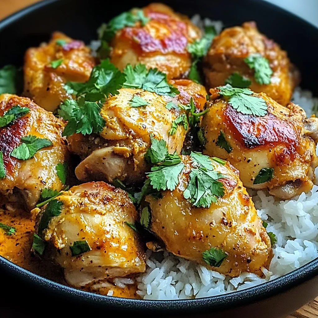Baked Coconut Chili Chicken Thighs
