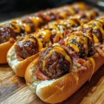 Bourbon BBQ Turkey Bacon Cheeseburger Meatball Subs Ready in 30 Minutes