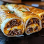 Cheesy Garlic Beef Roll-Ups