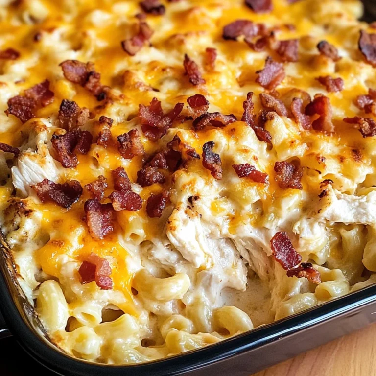 Chicken Turkey Bacon Ranch Mac and Cheese Casserole