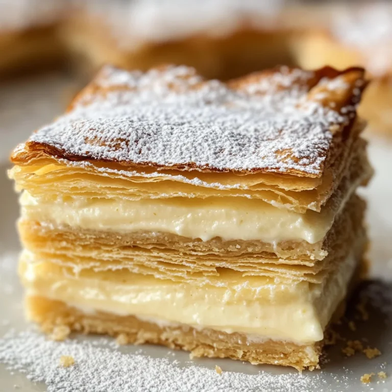 Creamy Vanilla Slice with Flaky Puff Pastry