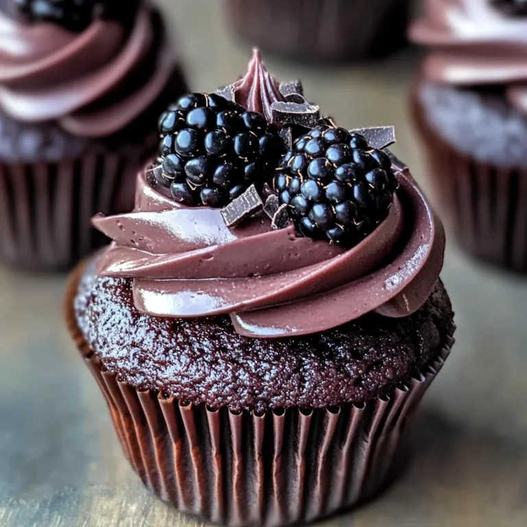 Dark Chocolate Blackberry Cupcakes: Indulge in a Decadent Dessert Delight