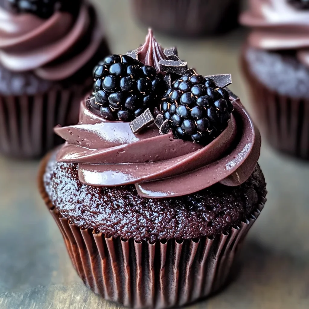 Dark Chocolate Blackberry Cupcakes: Indulge in a Decadent Dessert Delight