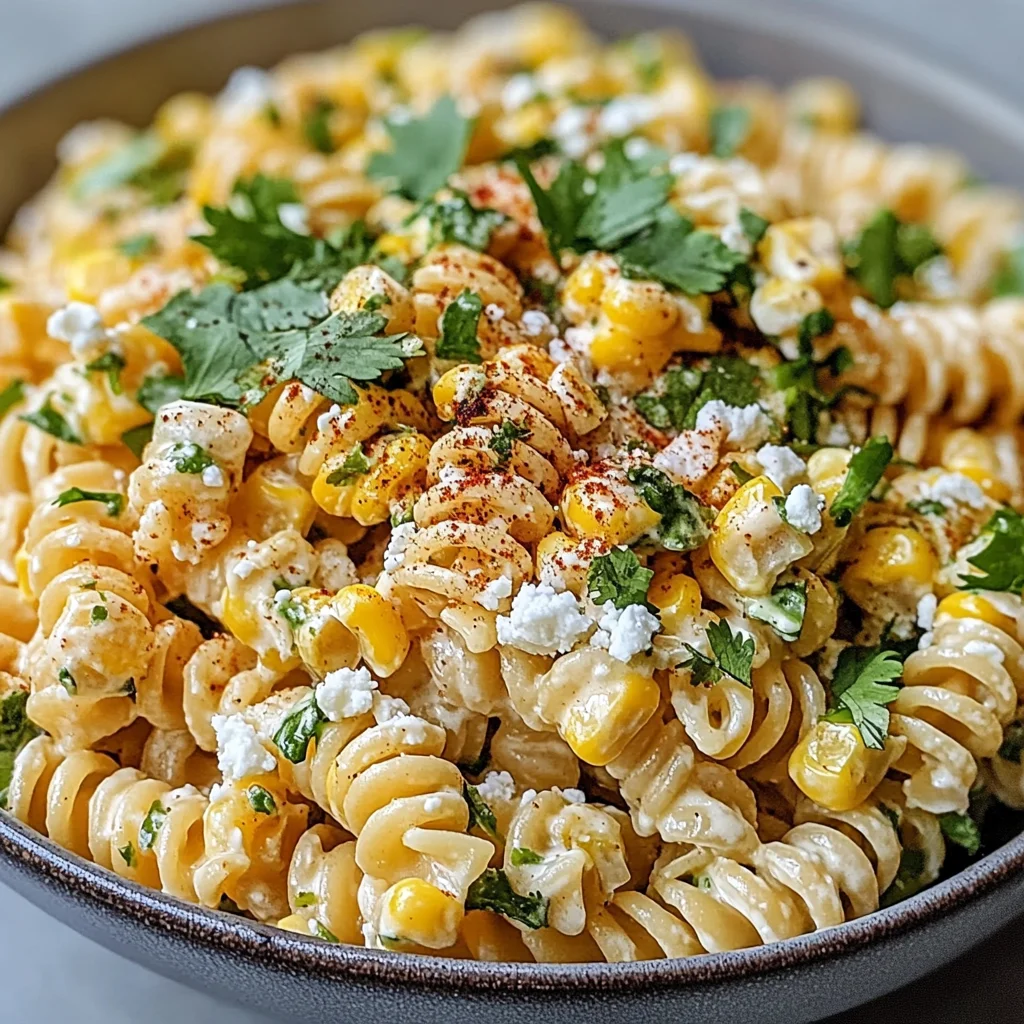Easy Mexican Street Corn Pasta Salad