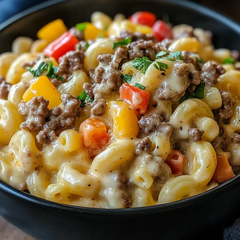 High-Protein Creamy Philly Cheesesteak Mac & Cheese