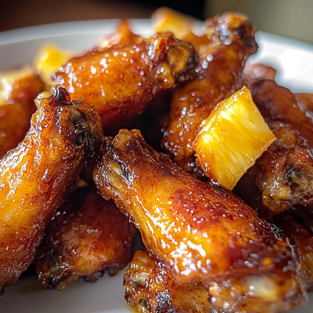 Irresistible Brown Sugar Pineapple Wings Chicken in 40 Minutes