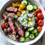 Mediterranean Steak Bowl with Tzatziki