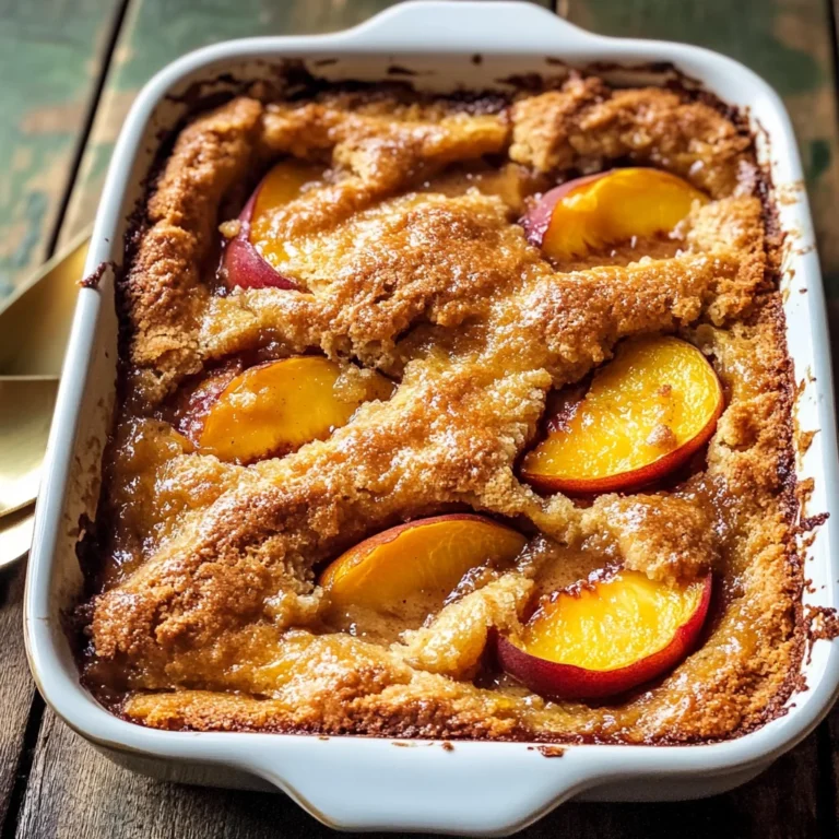 Old School Easy Brown Sugar Peach Cobbler
