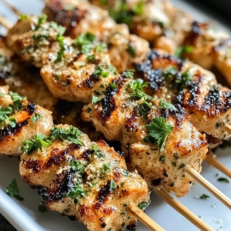 Ranch Garlic Parmesan Chicken Skewers