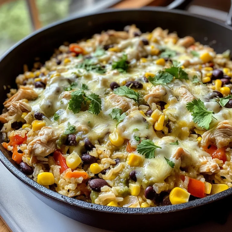 Salsa Verde Chicken & Rice Skillet