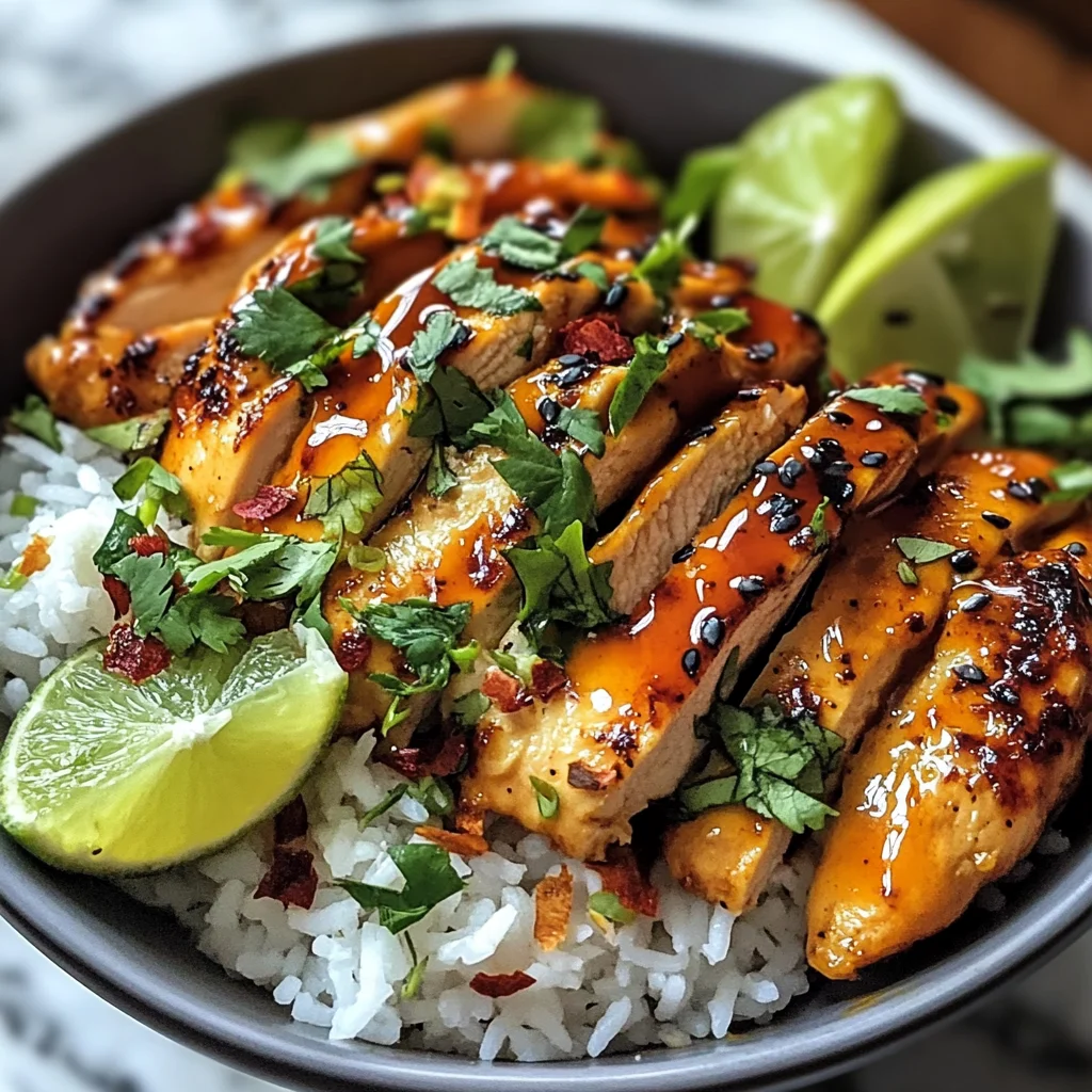 Spicy Maple Chicken with Coconut Rice