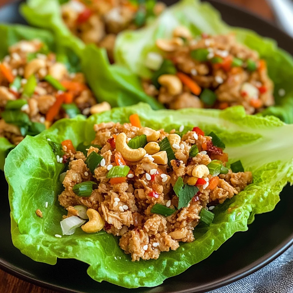 Thai Chicken Lettuce Wraps
