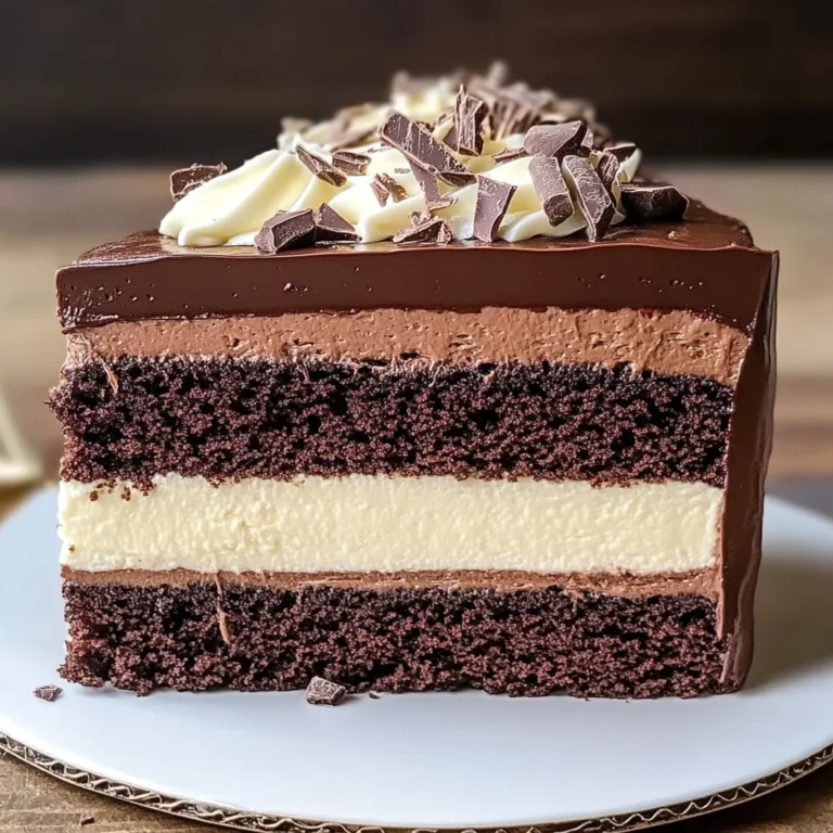 Tuxedo Cake – Triple Chocolate Mousse Cake