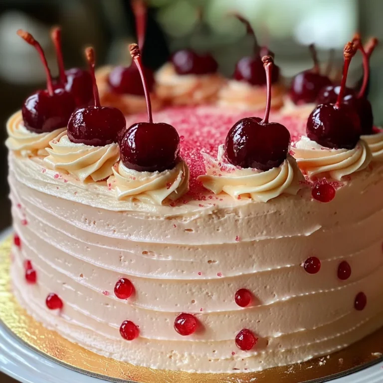Vintage Maraschino Cherry Cake